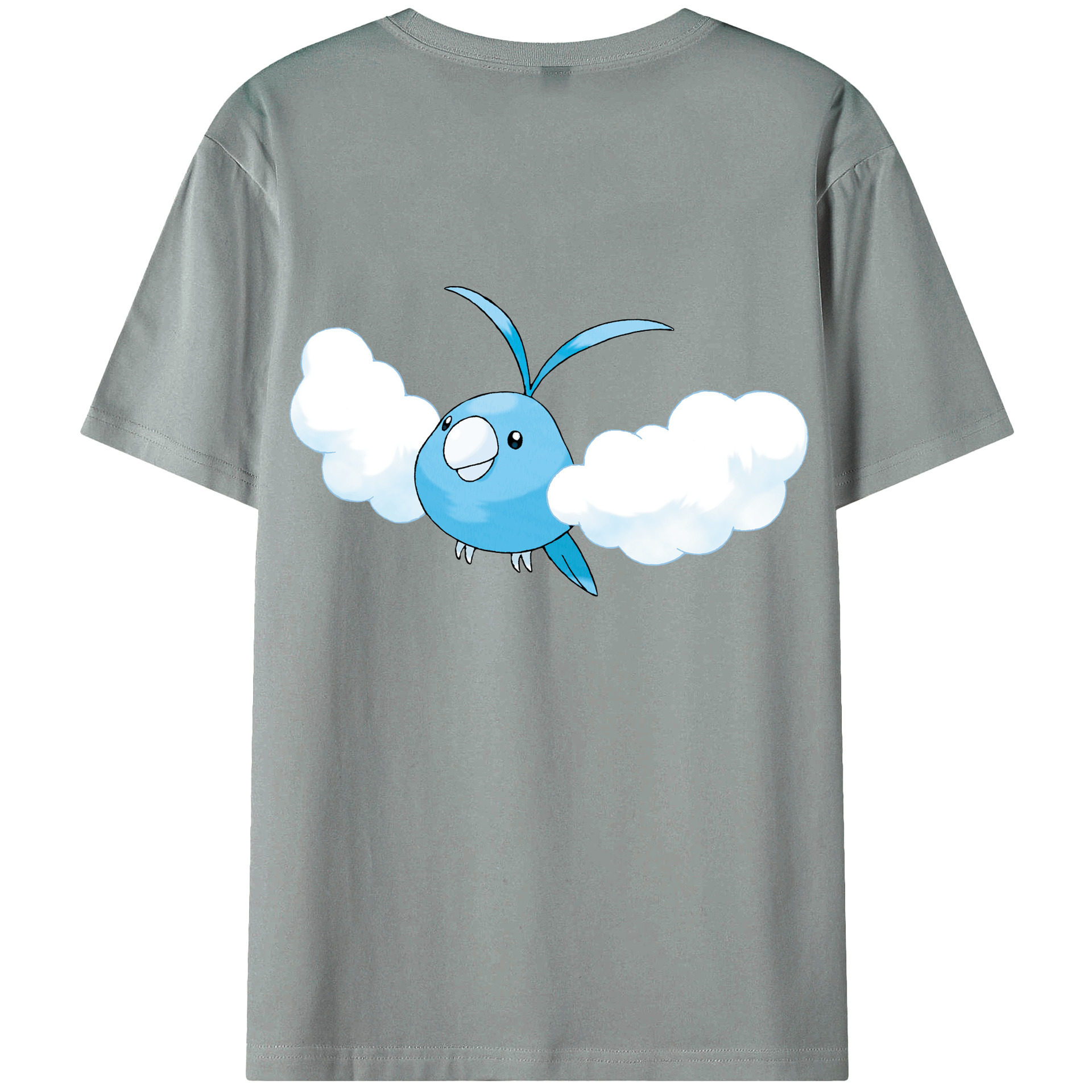 （画像用） ポケットモンスター Pokémon 綿100％ メンズ半袖Tシャツ（バックプリント） 通気性